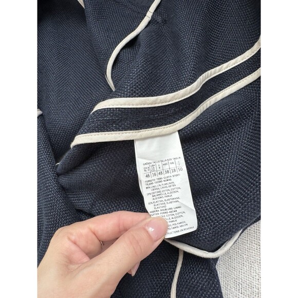 S MaxMara Linen Cotton Blazer Jacket Size 16 Quiet Luxury - Picture 10 of 12